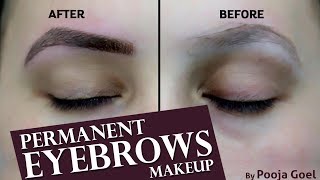 Permanent Eyebrows Tutorial Video  Simple Eyebrow Hacks  Pooja Goels Khoobsurat [upl. by Mohorva]