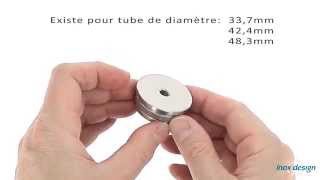 Terminaison Plate fileté m8 pour tube inox 304 inoxdesignfr [upl. by Nnylhsa252]