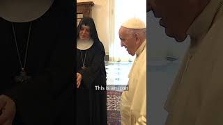 Pope Francis encounter with cloistered Benedictine nuns [upl. by Sandell695]