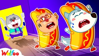 No Biting Baby  Dont Eat Too Much Hot Dog  Wolfoo Learns Healthy Food Choices 🤩 Kids Cartoon [upl. by Rhu573]