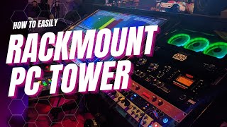 How To Rack Mount PC  Gaming Computer in Home Studio Desk Setup [upl. by Tompkins394]