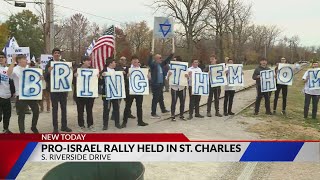 ProIsrael rally held in St Charles Sunday [upl. by Youlton]