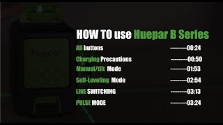 How To Use The Huepar B03CGB02CG 3D Cross Line Laser Level [upl. by Arni370]