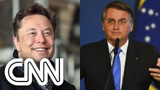 Bolsonaro tem encontro com Musk em hotel de SP nesta sexta 20  JORNAL DA CNN [upl. by Kalagher665]