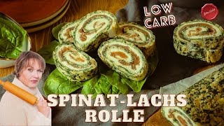 So einfach und schnell 👉SpinatLachsRolle👈 Low carb für die Party silkeswelt [upl. by Dnamron]