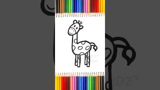 DRAW a Giraffe in 5 Minutes for KIDS easydrawingforkids howtodraw howtodrawagiraffe [upl. by Eenhat]