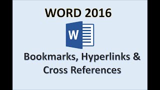 Word 2016  Bookmark Cross Reference amp Hyperlink  How to Add Use Insert Bookmarks References in MS [upl. by Onitnerolf208]