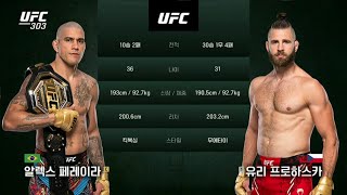 페레이라 프로하츠카  Alex Pereira vs Yuri Lee Prohaska  ufc 303 [upl. by Noraf460]