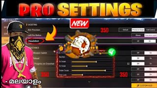 Free Fire quot Pro Settings quot 2024 🔥 Free Fire Best Settings Malayalam  Gwmbro [upl. by Alletniuq]