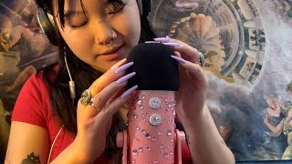 asmr whisper ramble  foam mic cover scratching [upl. by Rosol]