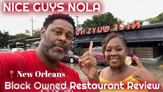 NICE GUYS NOLA RESTAURANT REVIEW Black Owned New Orleans Eating with Mete and I [upl. by Venn]