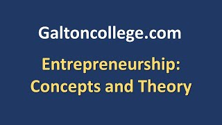 Entrepreneurship Concepts and Theory [upl. by Nealey]