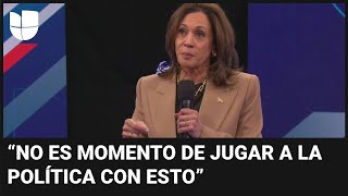 Kamala Harris habla en foro con Univision sobre la respuesta del gobierno a los recientes huracanes [upl. by Tnias]