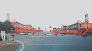 Driving Around Central Secretariat Rashtrapati Bhavan amp Parliament  New Delhi India [upl. by Somerville]