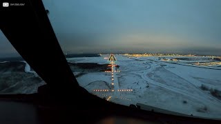 Airbus A320  Snowy Landing Helsinki Vantaa RWY15 EFHKHEL GoPro HD Pilots View [upl. by Ycniuqal]