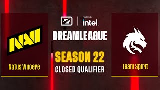 Dota2  Natus Vincere vs Team Spirit  Game 2  DreamLeague Season 22  CQ  EEU [upl. by Ennaira]