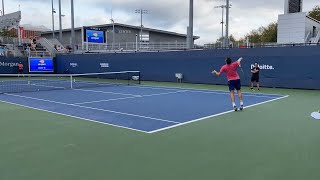 Stan wawrinka serve practice at US Open [upl. by Getraer424]