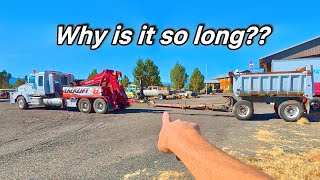 The real reason hitches are so LONG on dump truck trailers [upl. by Bertila]