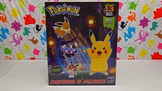 Opening Pokemon 2024 Halloween Advent Count Down Calendar  Costume Pikachu and Eevee [upl. by Lehpar]