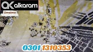 AL  KARAM  VOILE DUPATTA 3PC UNSTITCHED LAWN DRESSES  NEW ARRIVALS 2024 [upl. by Marabel]