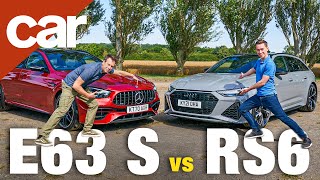 Audi RS6 vs MercedesAMG E63 S  Who makes the best super estate car 4K [upl. by Aelsel138]