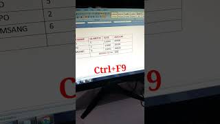 how table calculation in Ms word mswordtricks computertricks shortvideo newshorts viralvideo [upl. by Yram427]