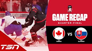 Canada vs Slovakia  2023 World Juniors Highlights [upl. by Nnylirak136]