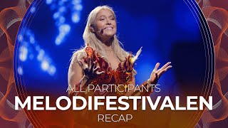 Melodifestivalen 2022 Sweden  All Participants  RECAP [upl. by Ahtelra]