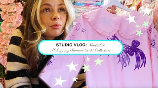 Studio Vlog I guess this is really happening new collection screenprinting  handmade dresses [upl. by Tabb]