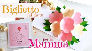 12  FESTA della MAMMA BIGLIETTO POP UP 3D fai da te BELLISSIMO  card making tutorial italiano [upl. by Hagood459]