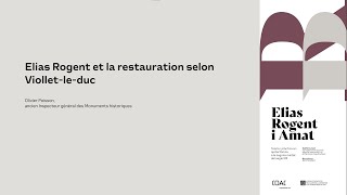 Elias Rogent et la restauration selon Violletleduc [upl. by Nirrol487]