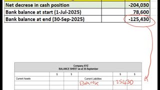 Balance Sheet completion from a cash flow statement  VCE Accounting [upl. by Nandor]