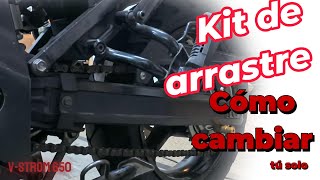 🔧 Aprende a cambiar tu kit de arrastre SIN AYUDA SUZUKI VSTROM 650 [upl. by Saidel]