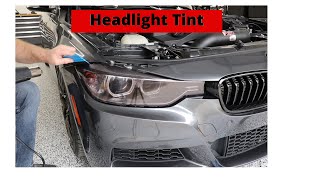 F30 BMW 335i XDrive Headlight and Taillight Tint Wrap VViViD Tint [upl. by Orton]