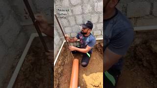 Pvcpipe line work 6 seweragequotplumbing ytshort yt subscribe sewerage yt video youtube [upl. by Eleon246]