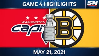 NHL Game Highlights  Capitals vs Bruins Game 4  May 21 2021 [upl. by Eilrebma]