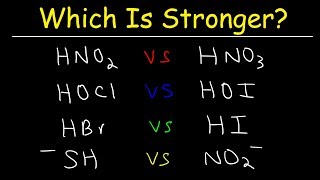 Acid Base Strength  Which Is Stronger [upl. by Cathy]