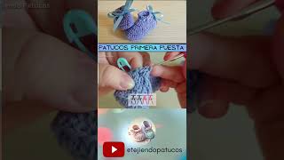 DIY Cómo hacer patucos de recién nacido a crochet en pocos pasos [upl. by Brackely]