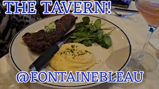 THE TAVERN SPORTSBOOK DINING at Fontainebleau sportsbook vegas eats [upl. by Uoliram]