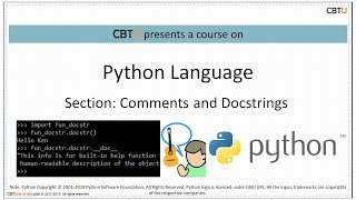 22 Python Comments and docstrings [upl. by Egan443]