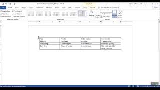 How to create a table autofit contents and add a table caption in Word 2016 [upl. by Erkan748]