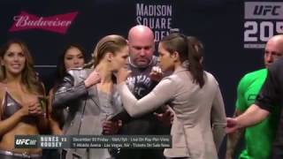 UFC 207 Nunes vs Rousey Faceoff [upl. by Gross]