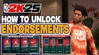 How to Unlock Endorsements to get VC and FREE SHOES in NBA 2K25 [upl. by Knoll154]