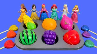 Satisfying Video I How to make Glossy Lolipops in to Heart Pool AND Rainbow Painted Cutting ASMR [upl. by Atlas]