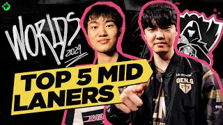 Top 5 melhores Mid Laners  Worlds 2024 [upl. by Winfred]