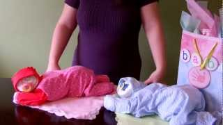 How to make a diaper baby  Sleeping Baby Girl Diaper Cake [upl. by Suiratnauq239]