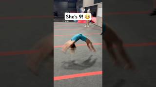 She’s 9 😳 Shorts Cheerleading [upl. by Latham]