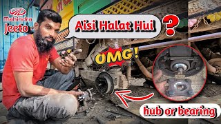 How to Replace Wheel Bearings Mahindra Jeeto repair [upl. by Alekal]