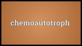 Chemoautotroph Meaning [upl. by Nitsirt]