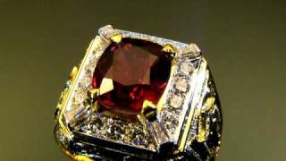 VANTEGold Top DESIGN RUBY DIAMOND 18K YELLOW GOLD RING JEWELRY [upl. by Macnair]